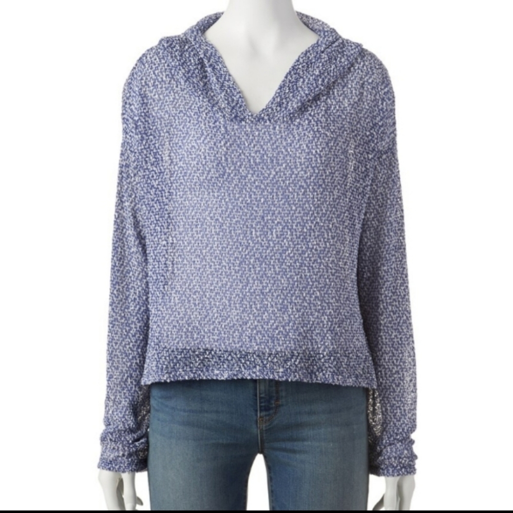 ⭕SOLD⭕ MUDD Knit Crop Pullover/ Hoodie - Picture 5 of 7